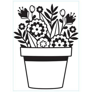 Darice - Embossing Folder - Flowers In Pot