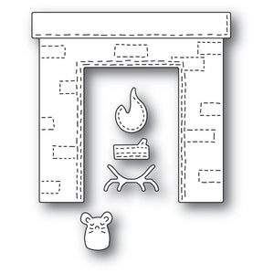 Poppystamps - Dies - Whittle Fireplace