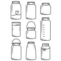 Darice - Embossing Folders - Assorted Glass Jars