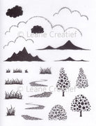 Leane Creatief - Clear Stamps - Landscape