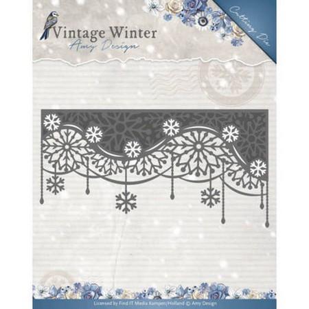 Amy Design - Dies - Vintage Winter Collection - Snowflake Swirl Edge