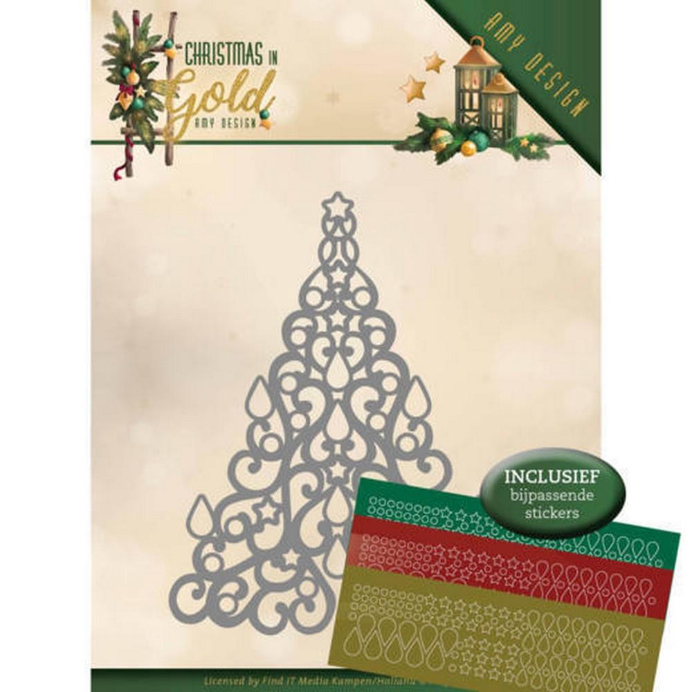 Amy Design -Dies - Christmas In Gold - Christmas Tree Hobbydots