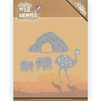 Amy Design - Dies - Wild Animals Outback - Emu & Wombat