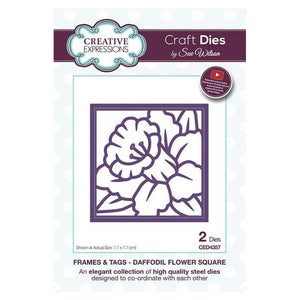 Sue Wilson Designs - Frames & Tags Collection  - Daffodil Flower Square