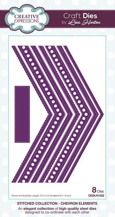 Creative Expressions - Stitched Collection  - Chevron Elements Craft Die