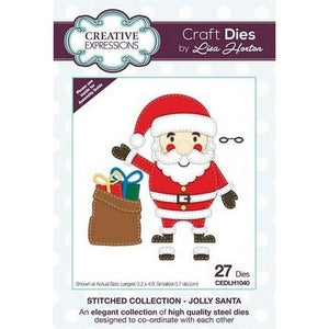 Creative Expressions - Stitched Collection  - Jolly Santa Craft Die