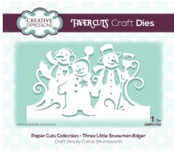 Creative Expressions - Dies - Paper Cuts Collection - Three Little Snowmen Edger