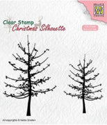 Nellie's Choice - Clear Stamp - Christmas Silhouette Leafless Trees