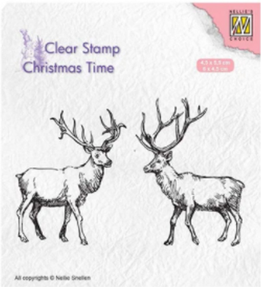 Nellie's Choice - Clear Stamp - Two Reindeer