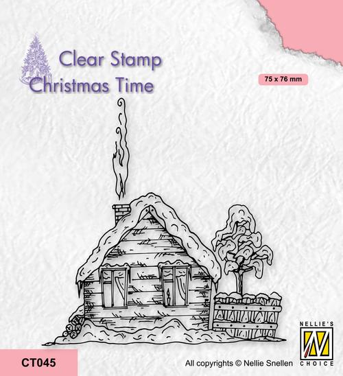 Nellie's Choice - Clear Stamp - Snowy Cottage 2