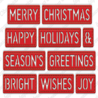 Impression Obsession - Dies - Christmas Stitched Words