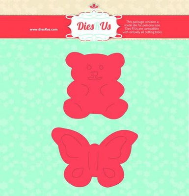 Dies R Us - Dies - Teddy Bear & Butterfly