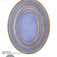 Elizabeth Craft Designs - Dies - Dotted Scallop Ovals