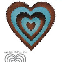 Elizabeth Craft Designs - Dies - Scalloped Hearts