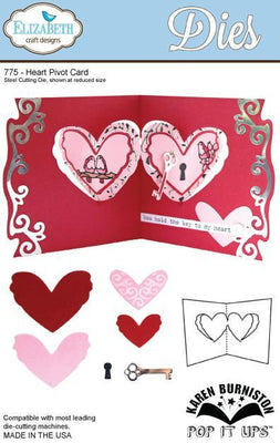 Elizabeth Craft Designs - Dies - Heart Pivot Card