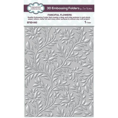 Nellie's Choice - 3D Embossing Folder - Fanciful Flowers