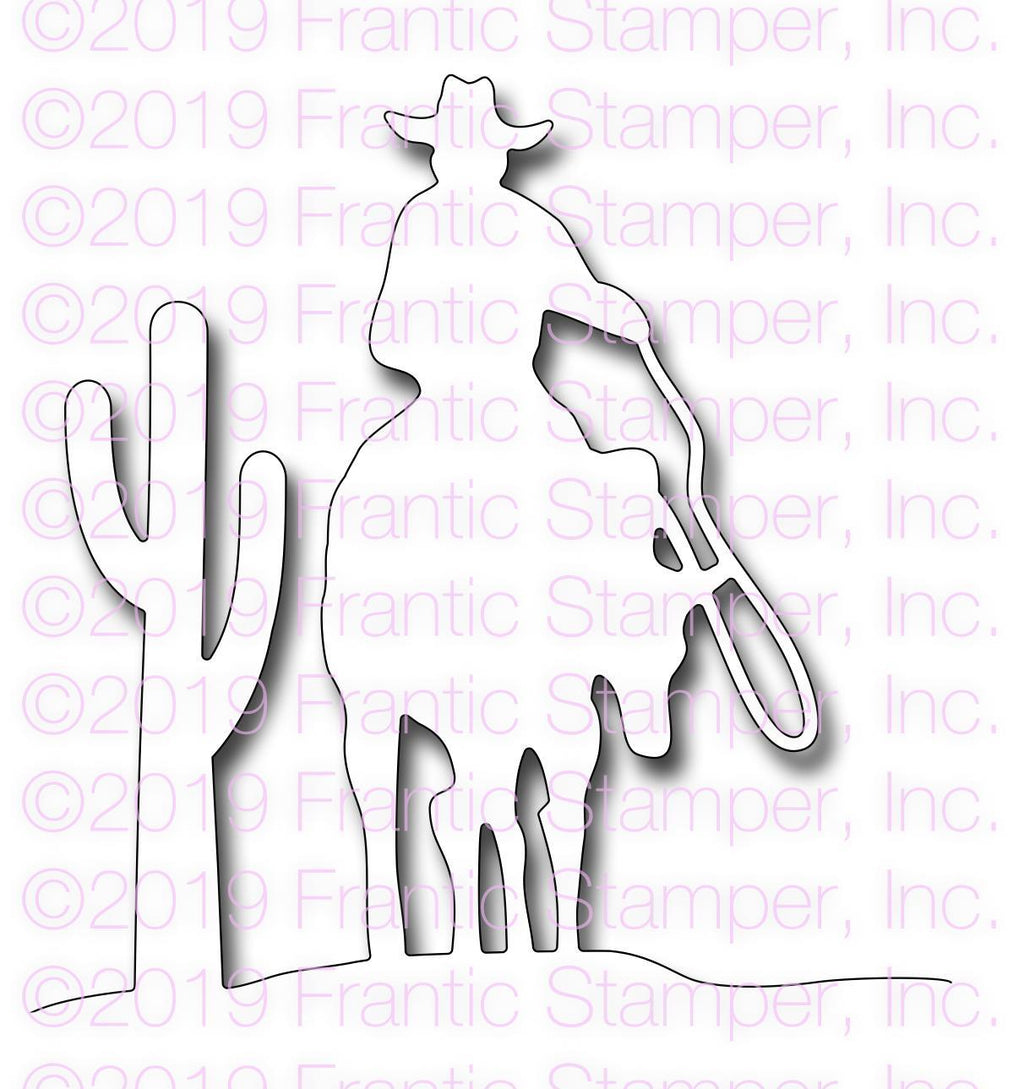 Frantic Stamper - Dies - Western Cowboy