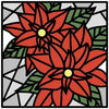Frantic Stamper - Dies - Poinsettia Stained Glass Square