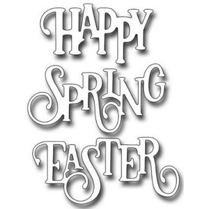 Frantic Stamper - Dies - Elegant Happy Spring Easter Words