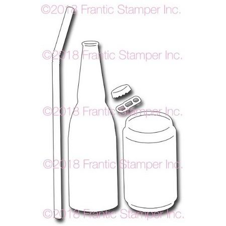 Frantic Stamper - Dies - Soda or Beer Bottle & Can