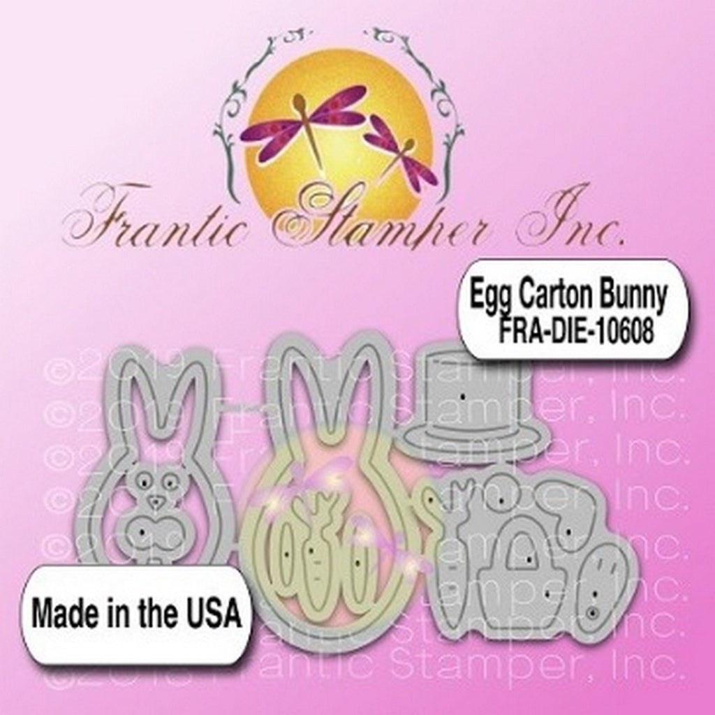 Frantic Stamper - Dies - Egg Carton Bunny