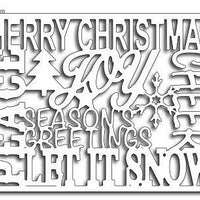 Frantic Stamper - Dies - Christmas Words Card Panel