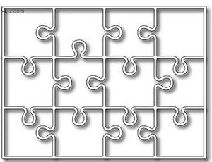 Frantic Stamper - Dies - Twelve Piece Puzzle Panel