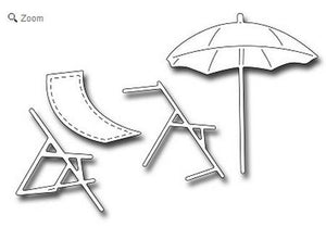 Frantic Stamper - Dies - Beach Umbrella & Chair