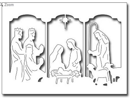 Frantic Stamper - Dies - Triptych Nativity Card Panel