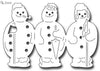 Frantic Stamper - Dies - Victorian Accordian Snowmen