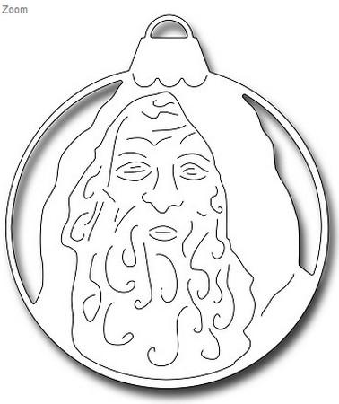 Frantic Stamper - Dies - Victorian Santa Round Ornament