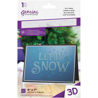 Gemini 3D Embossing Folder 5"X7" - Let It Snow