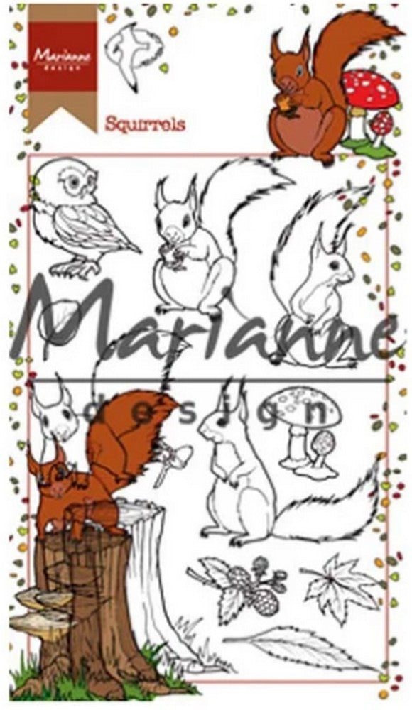 Marianne Design - Clear Stamps - Hetty's Squirrels