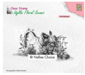 Nellie's Choice Stamps - Idyllic Vase With Roses