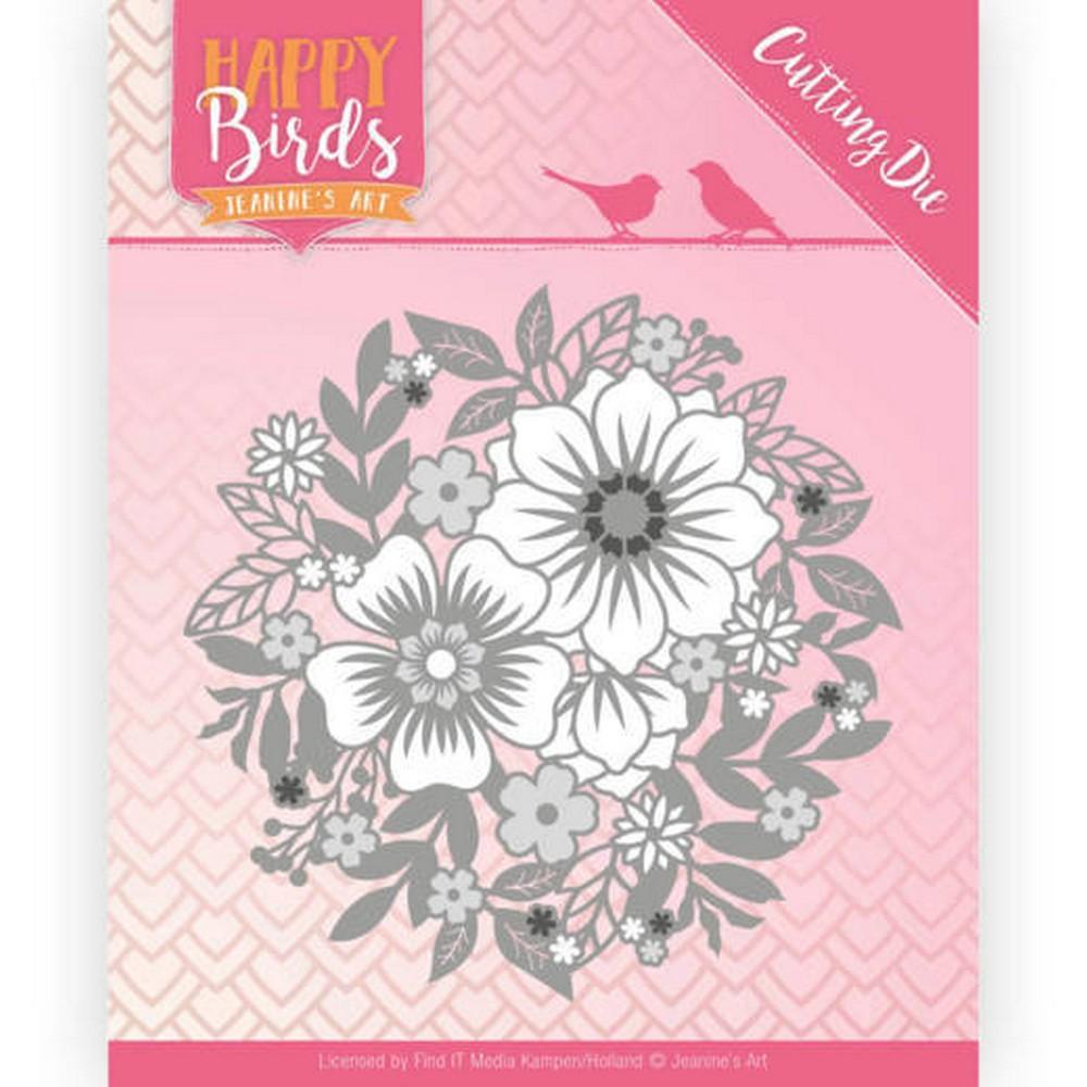 Jeanine's Art - Dies - Happy Birds Collection - The Circle Of Flowers