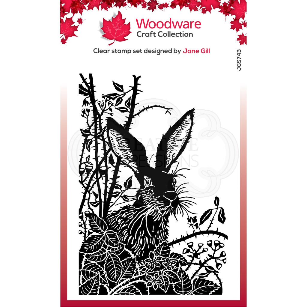 Woodware Craft Collection - Clear Stamps - Hare in the Brambles