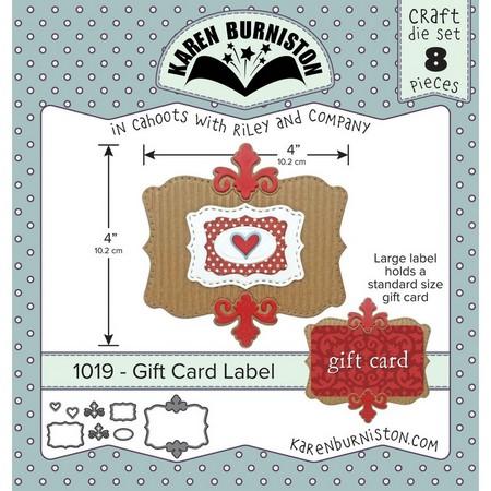 Karen Burniston - Dies - Gift Card Label