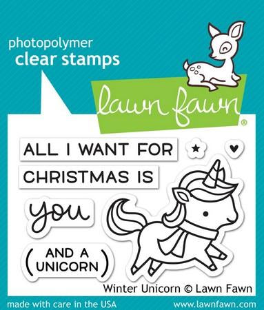 Lawn Fawn - Winter Unicorn Stamps