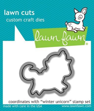Lawn Fawn - Winter Unicorn Dies