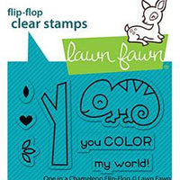 Lawn Fawn - One In A Chameleon Flip-Flop Stamps