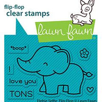 Lawn Fawn - Elphie Selfie Flip-Flop Stamps