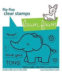 Lawn Fawn - Elphie Selfie Flip-Flop Stamps