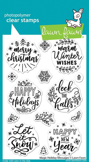 Lawn Fawn - Magic Holiday Messages Stamps
