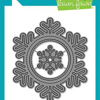 Lawn Fawn - Stitched Snowflake Frame Dies