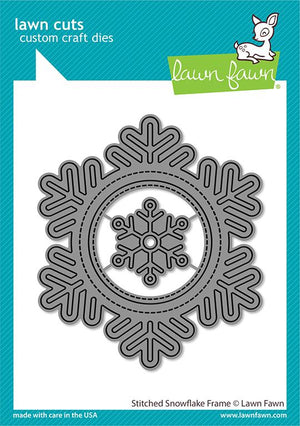 Lawn Fawn - Stitched Snowflake Frame Dies
