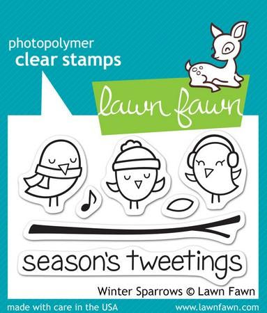 Lawn Fawn - Winter Sparrows Stamps