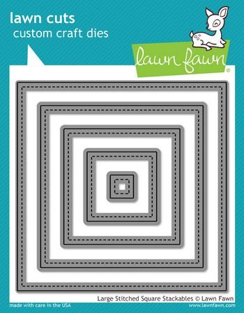 Lawn Fawn - Large Stitched Square Stackables Dies