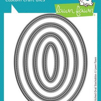 Lawn Fawn - Small Stitched Oval Stackables Dies