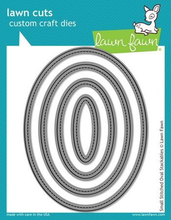 Lawn Fawn - Small Stitched Oval Stackables Dies