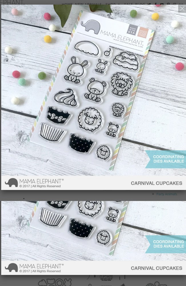 Mama Elephant - Carnival Cupcakes Stamps
